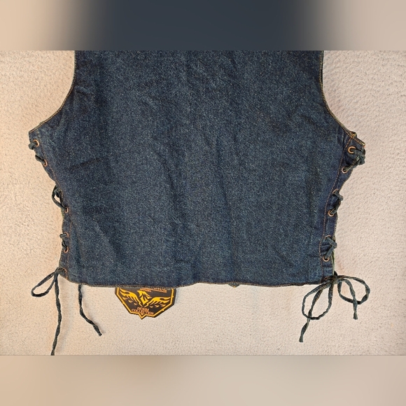 Milwaukee Unisex Denim Collection Performance Vest Sz 2XL Dark Blue Biker - Picture 13 of 13